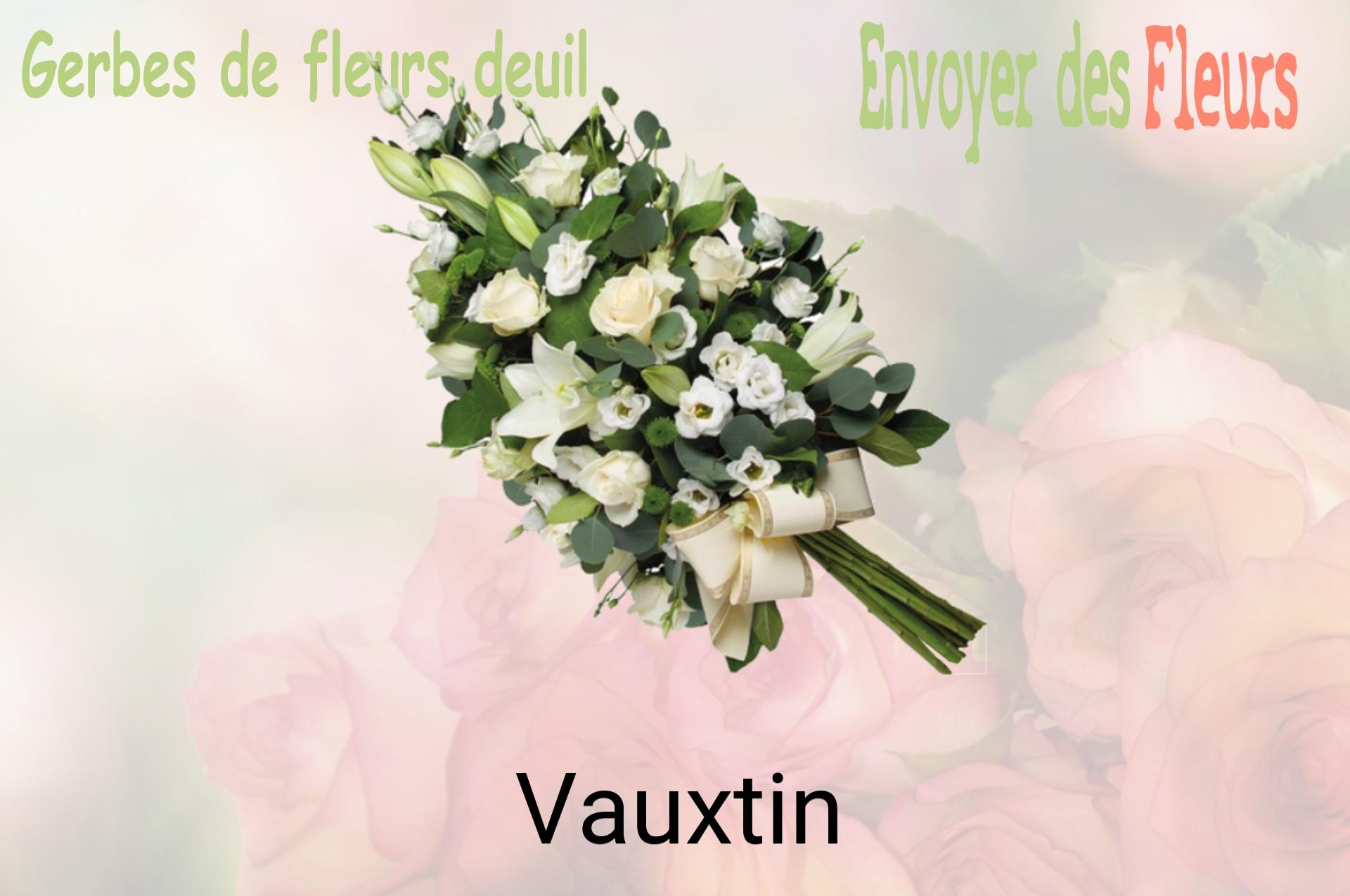 Gerbe de fleurs de deuil livrée à Vauxtin